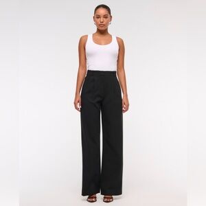 Abercrombie Curve Love Sloane Tailored Pants - Size 25s (25 Short) Black
